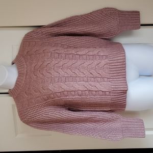 Soft cable knit sweater a new day size M